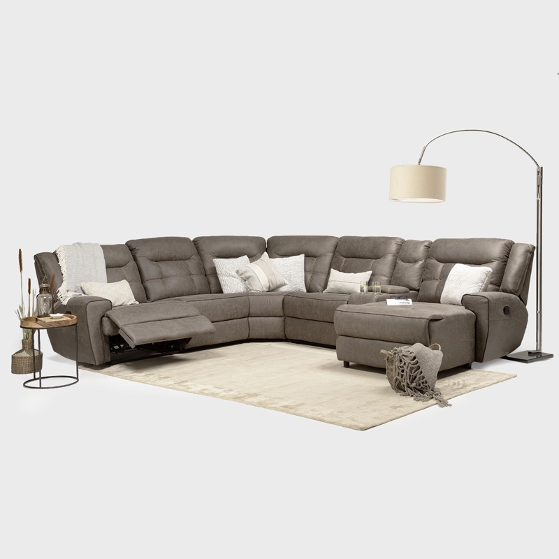 SOFÁ SECCIONAL DERECHO RECLINABLE MODERNO EN COLOR CAFE GRAND 6015 - 2