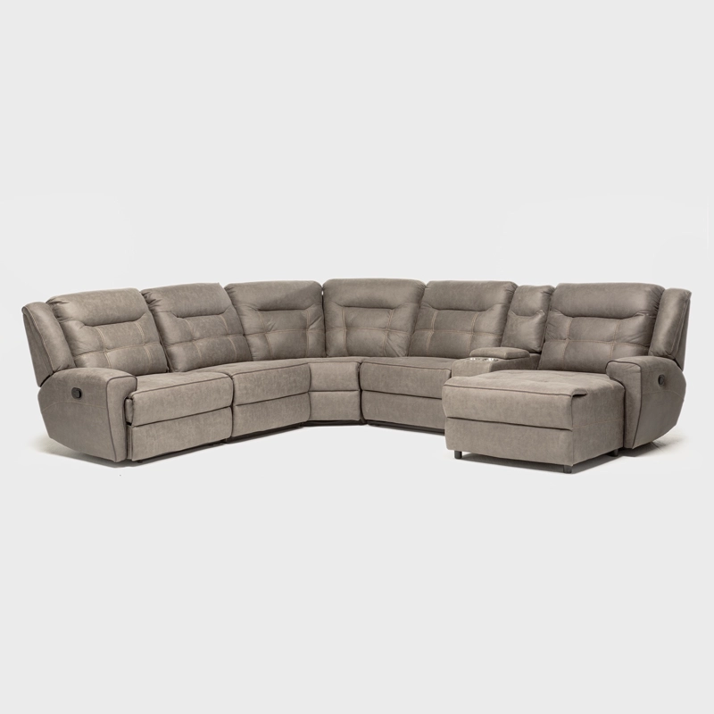 SOFÁ SECCIONAL DERECHO RECLINABLE MODERNO EN COLOR CAFE GRAND 6015 - 3