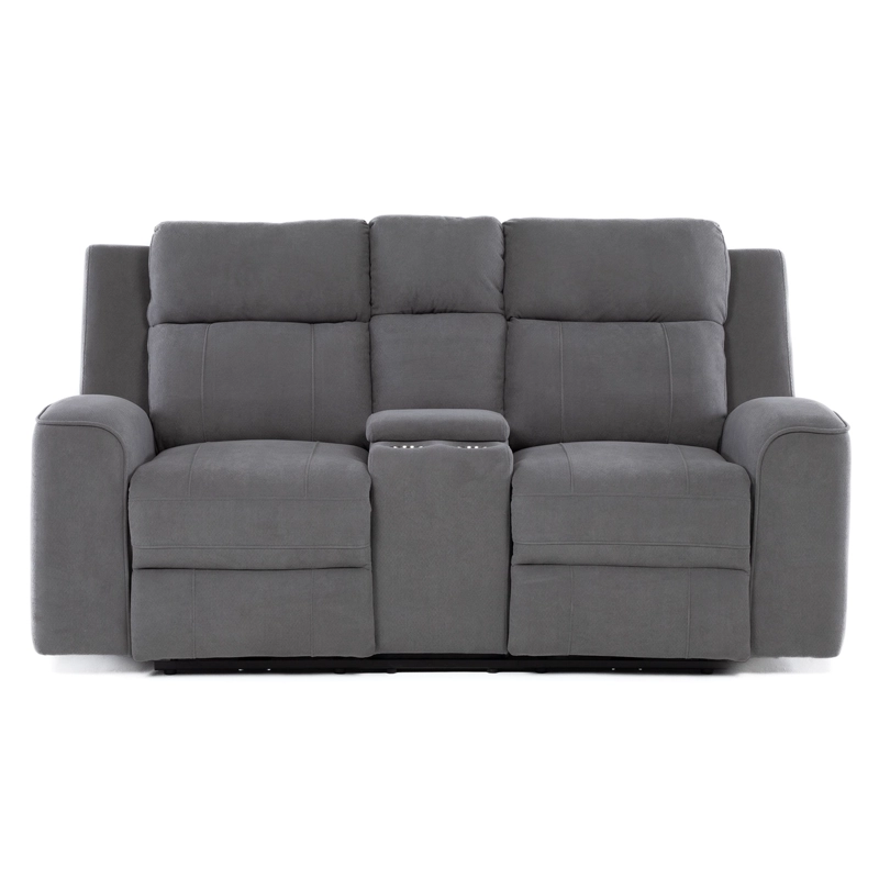 2 SOFÁS 2 CUERPOS + 1 BERGER ELÉCTRICOS PARA LIVING RECLINABLES MONTANA GRIS KM807RLS - 10