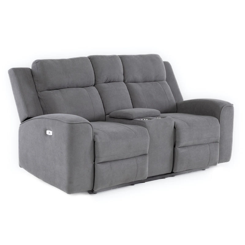 2 SOFÁS 2 CUERPOS + 1 BERGER ELÉCTRICOS PARA LIVING RECLINABLES MONTANA GRIS KM807RLS - 11