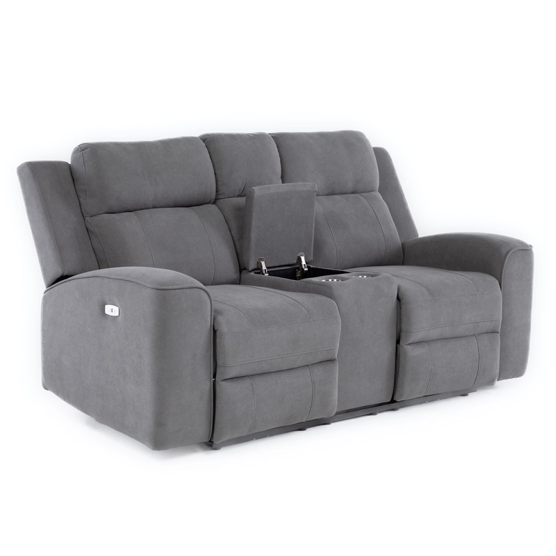 2 SOFÁS 2 CUERPOS + 1 BERGER ELÉCTRICOS PARA LIVING RECLINABLES MONTANA GRIS KM807RLS - 12