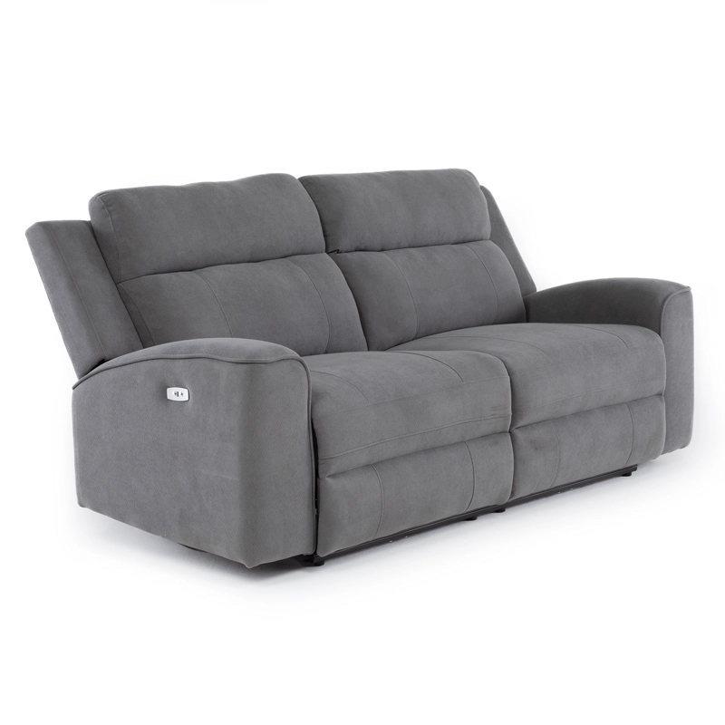 2 SOFÁS 2 CUERPOS + 1 BERGER ELÉCTRICOS PARA LIVING RECLINABLES MONTANA GRIS KM807RLS - 8