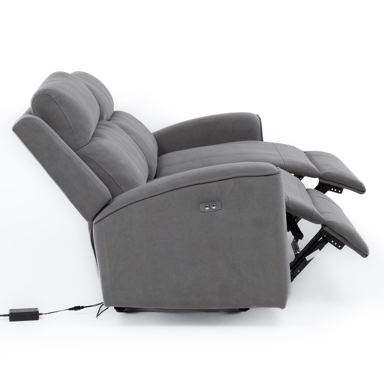 SOFÁ 2 CUERPOS RECLINABLE ELÉCTRICO GRIS MONTANA KM807S - 7