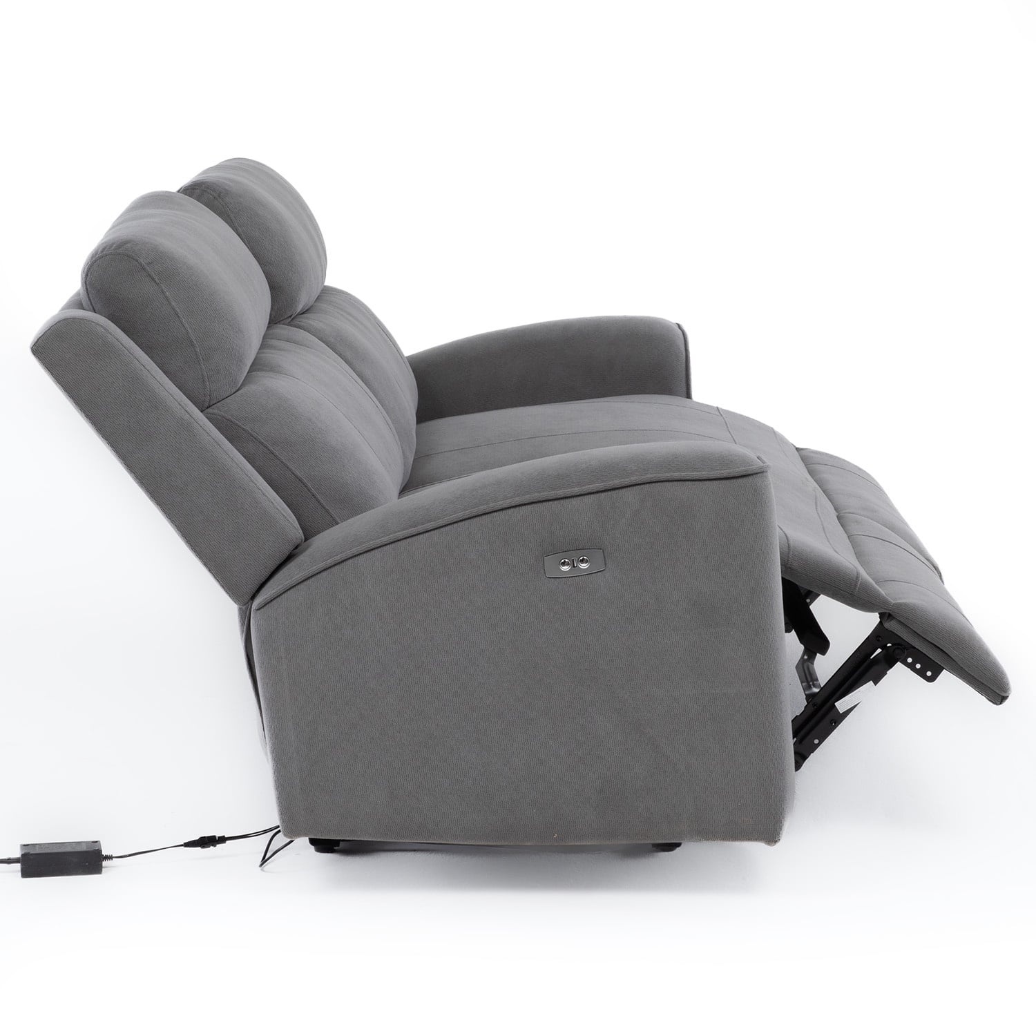 SOFÁ 2 CUERPOS RECLINABLE ELÉCTRICO GRIS MONTANA KM807S - 8