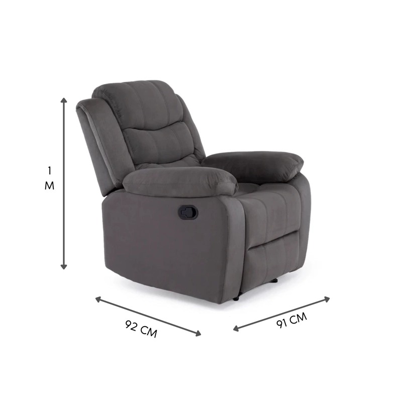BERGER RECLINABLE MODERNO GRIS NORMAN 2011CHGR - 11