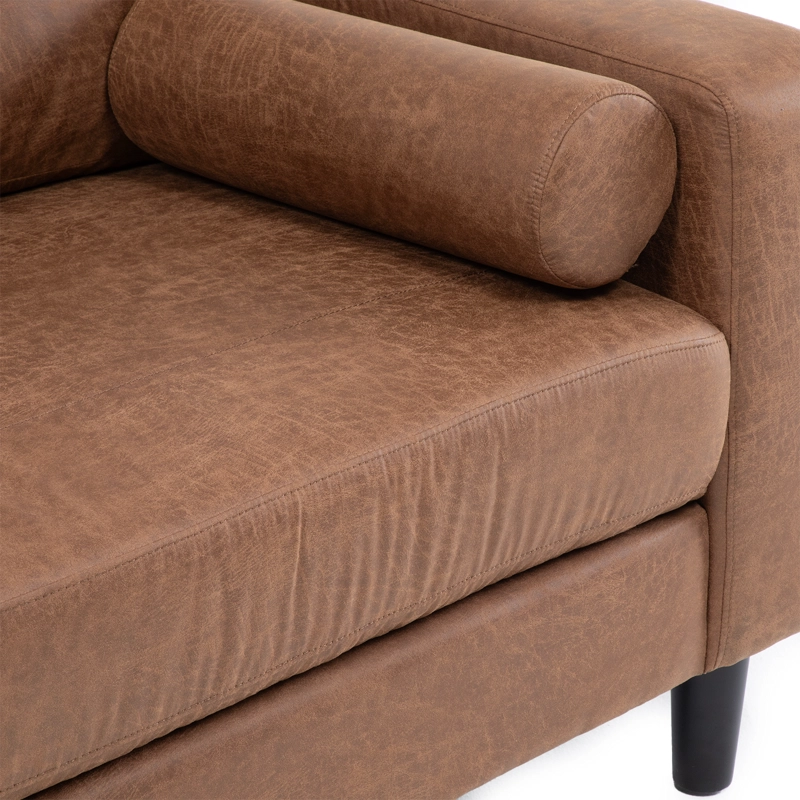 LIVING 1 SOFA 2 CUERPO + 1 SOFA 3 CUERPOS LOUSIANA VINTAGE CUERO CAFE  SETJG800SL - 2