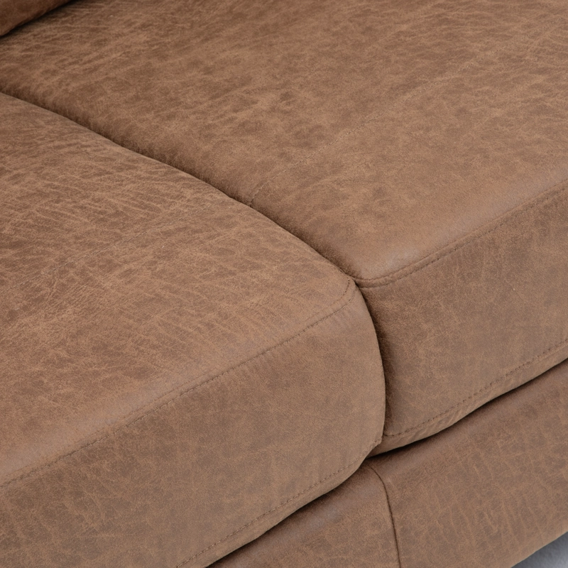SOFA 3 CUERPOS LOUSIANA VINTAGE CUERO VIEJO CAFE  JG8001S - 9