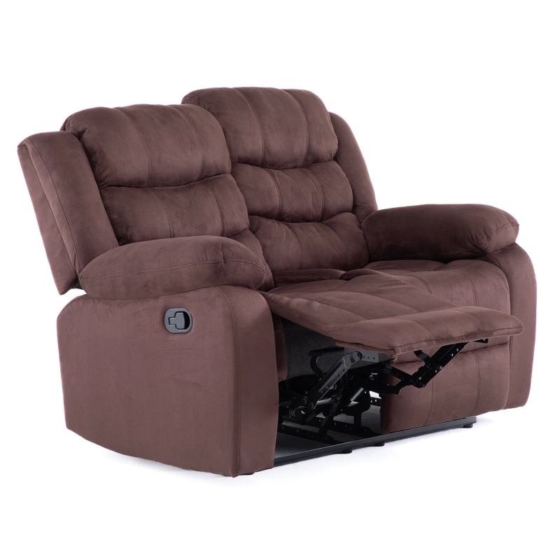 SOFA 2 CUERPOS RECLINABLE TRADICIONAL NORMAN CAFE  OSCURO 2011LFDBR - 5