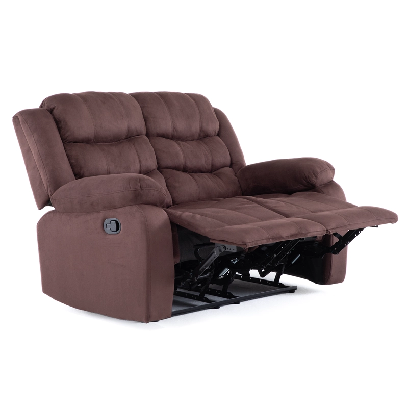 SOFA 2 CUERPOS RECLINABLE TRADICIONAL NORMAN CAFE  OSCURO 2011LFDBR - 6