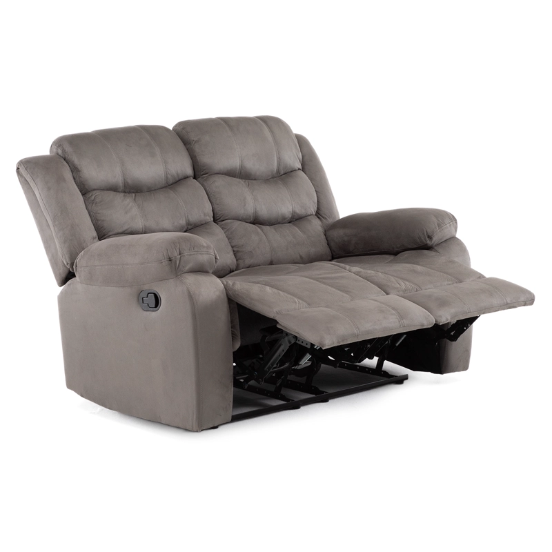 LIVING RECLINABLE SOFA 3 CUERPOS + 1 SOFA 2 CUERPOS GRIS NORMAN SET2011LFGR2 - 2