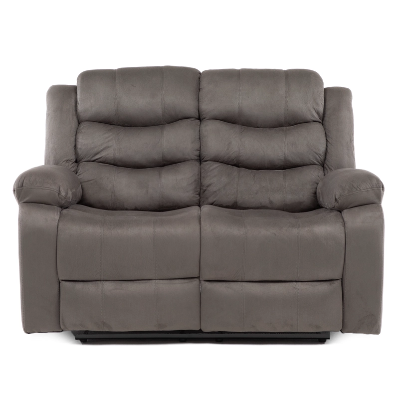 LIVING RECLINABLE SOFA 3 CUERPOS + 1 SOFA 2 CUERPOS GRIS NORMAN SET2011LFGR2 - 11