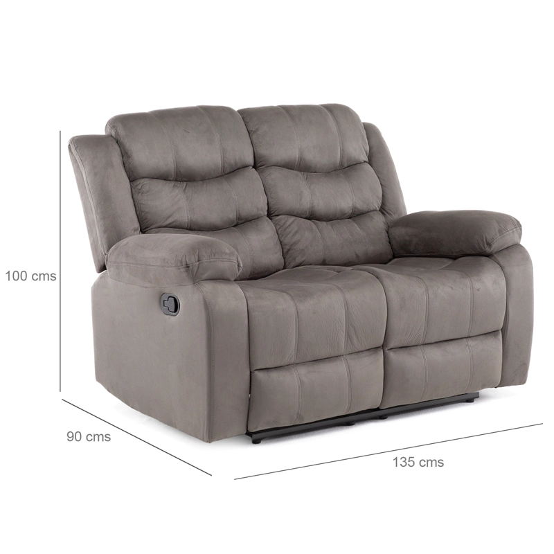 LIVING RECLINABLE SOFA 3 CUERPOS + 1 SOFA 2 CUERPOS GRIS NORMAN SET2011LFGR2 - 13