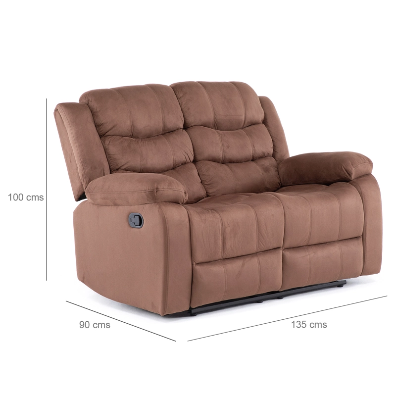 LIVING RECLINABLE SOFA 3 CUERPOS + 1 SOFA 2 CUERPOS + 1 BERGER CAFE  NORMAN SET2011LFBR - 13