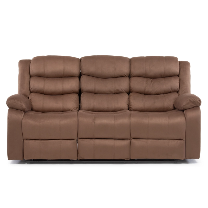 LIVING RECLINABLE SOFA 3 CUERPOS + 1 SOFA 2 CUERPOS + 1 BERGER CAFE  NORMAN SET2011LFBR - 2