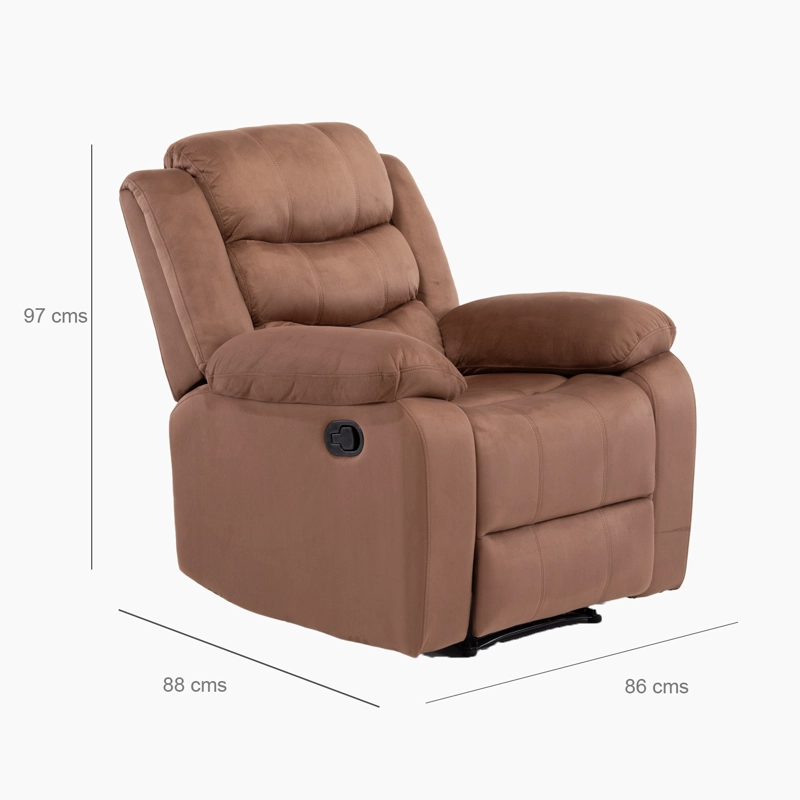 LIVING RECLINABLE SOFA 3 CUERPOS + 1 SOFA 2 CUERPOS + 1 BERGER CAFE  NORMAN SET2011LFBR - 8