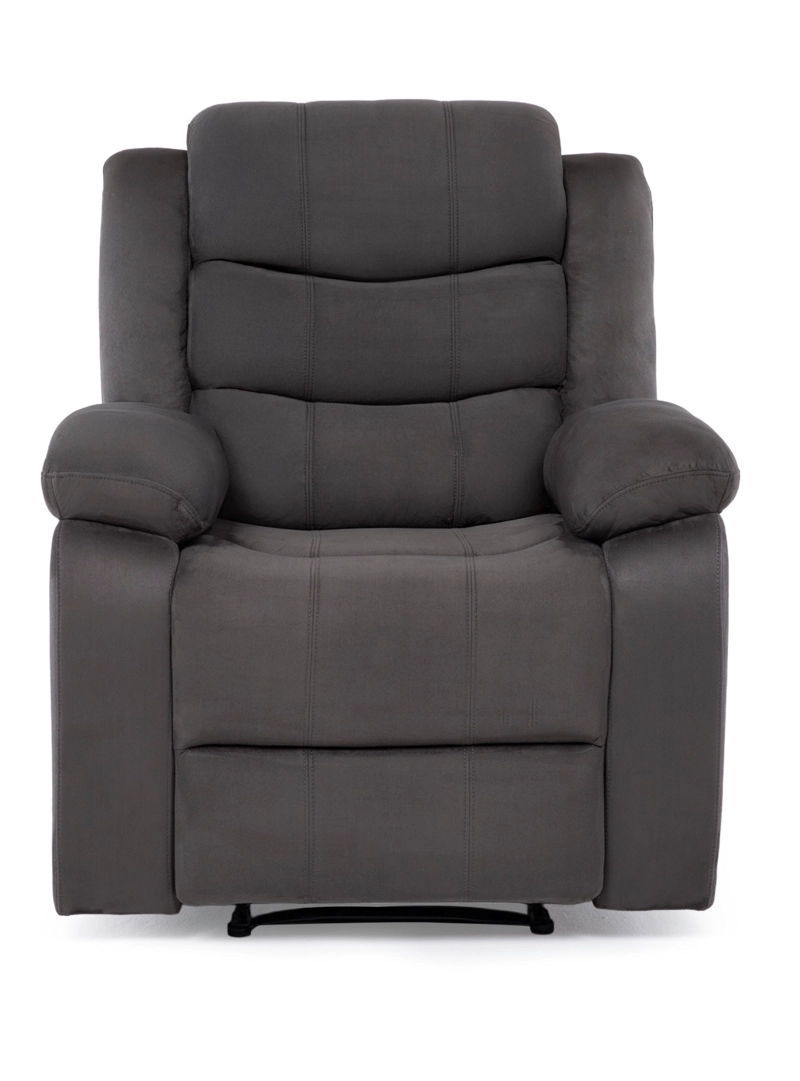 LIVING RECLINABLE SOFA 3 CUERPOS + 1 SOFA 2 CUERPOS + 1 BERGER GRIS NORMAN SET2011LFGR - 6