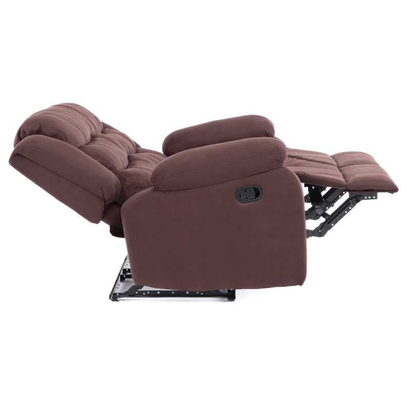 LIVING RECLINABLE SOFA 3 CUERPOS + SOFA 2 CUERPOS CAFE  OSCURO NORMAN 2011DBR - 5