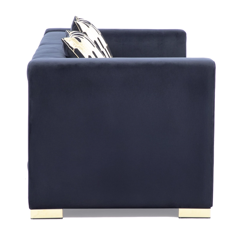 SOFA ELEGANTE 3 CUERPO MODERNO NEGRO SPENCER - 6