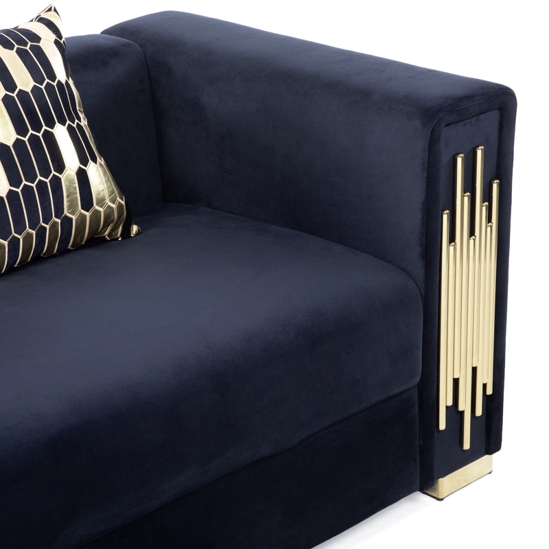 SOFA ELEGANTE 3 CUERPO MODERNO NEGRO SPENCER - 8
