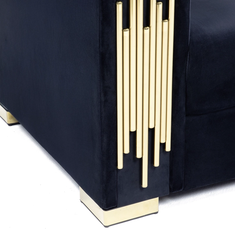 SOFA ELEGANTE 3 CUERPO MODERNO NEGRO SPENCER - 10