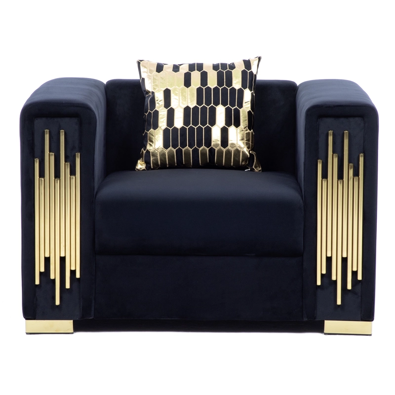 SILLON ELEGANTE 1 CUERPO MODERNO NEGRO SPENCER - 3