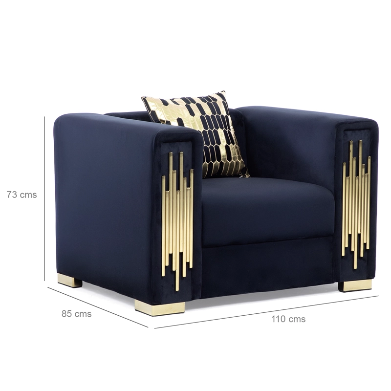 SILLON ELEGANTE 1 CUERPO MODERNO NEGRO SPENCER - 5