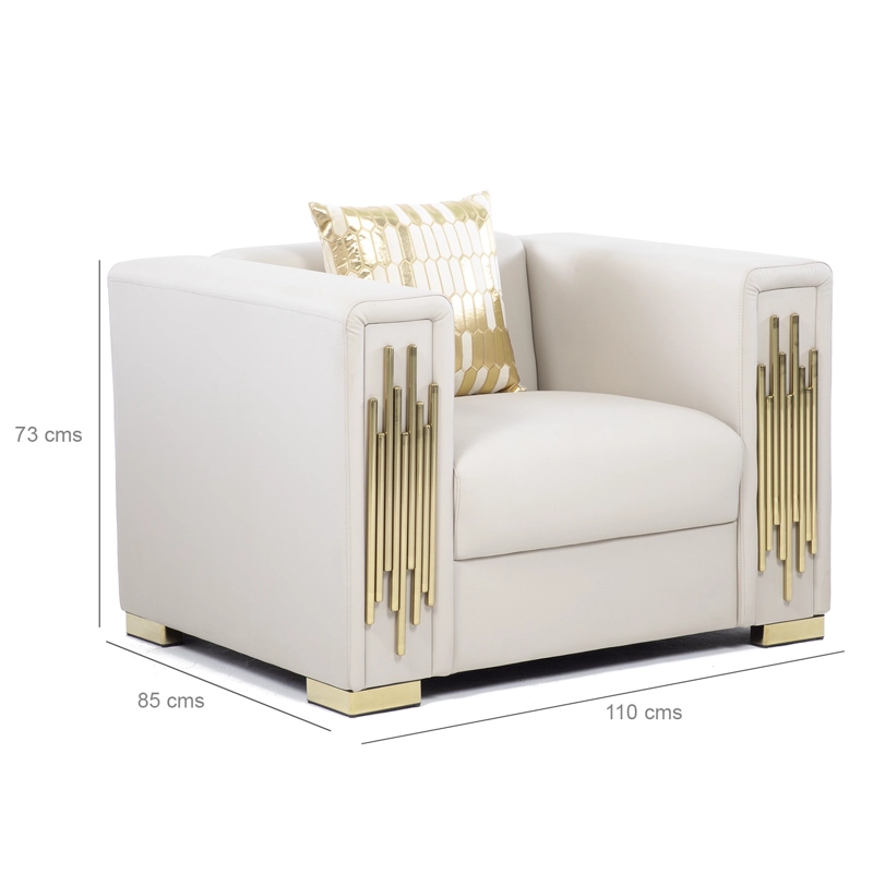 SILLON ELEGANTE 1 CUERPO MODERNO BEIGE SPENCER - 4