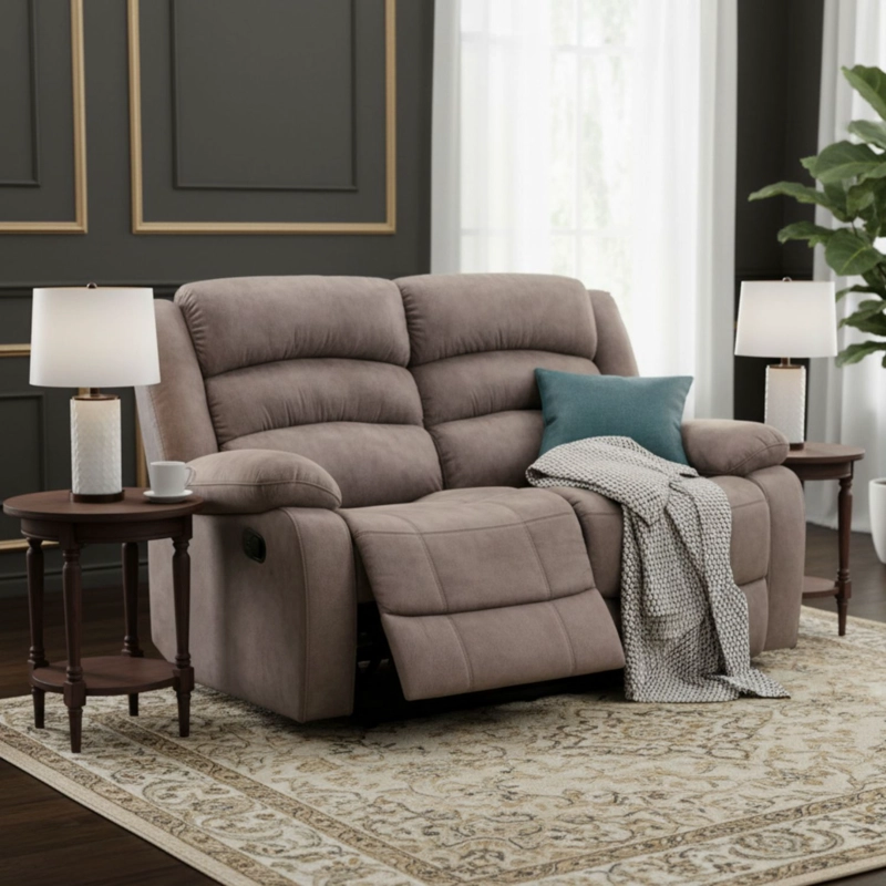 SOFA 2 CUERPOS RECLINABLE MODERNO CAFE  NEW MARTELL - 1