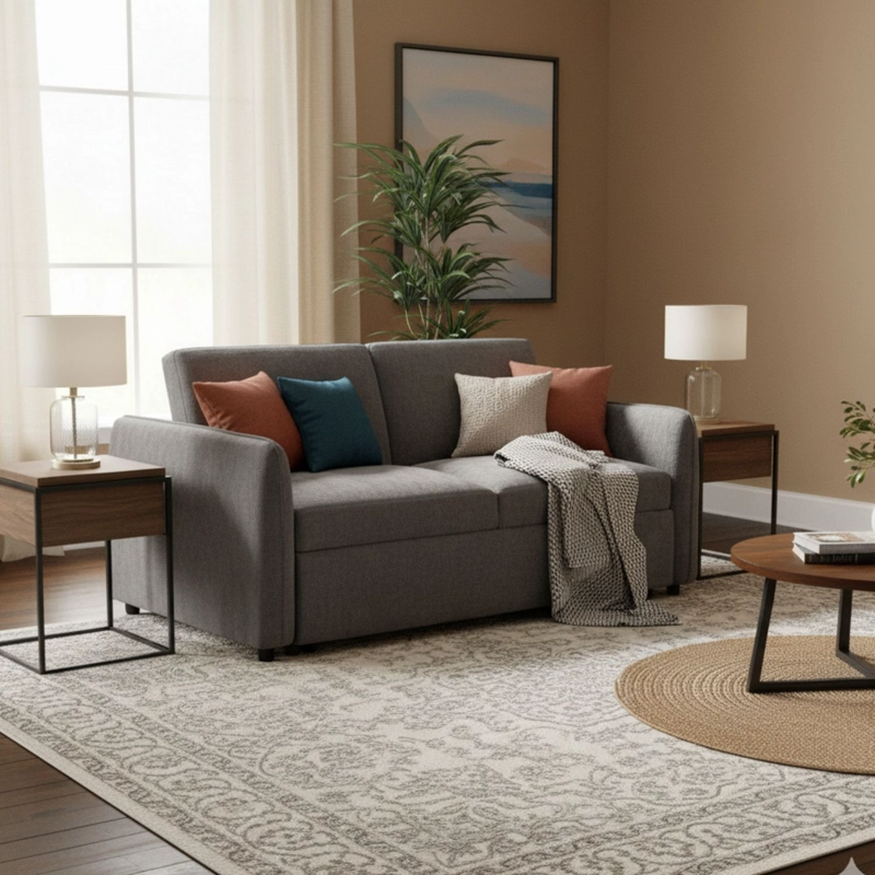 SOFA CAMA 2 CUERPOS MODERNO NEW DALLAS GRIS - 2