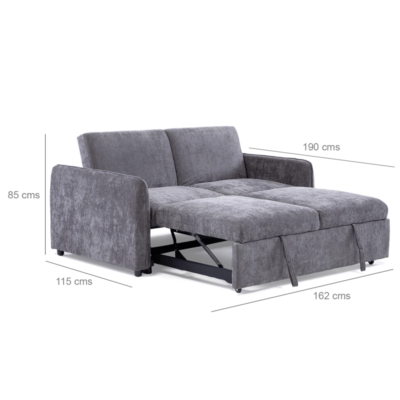 SOFA CAMA 2 CUERPOS MODERNO NEW DALLAS GRIS - 5