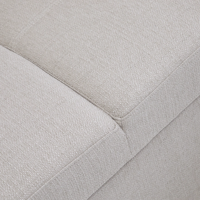 SOFA SECCIONAL CAMA 2 PLAZAS MODERNO LINO GRUESO BEIGE REVERSIBLE WING - 5