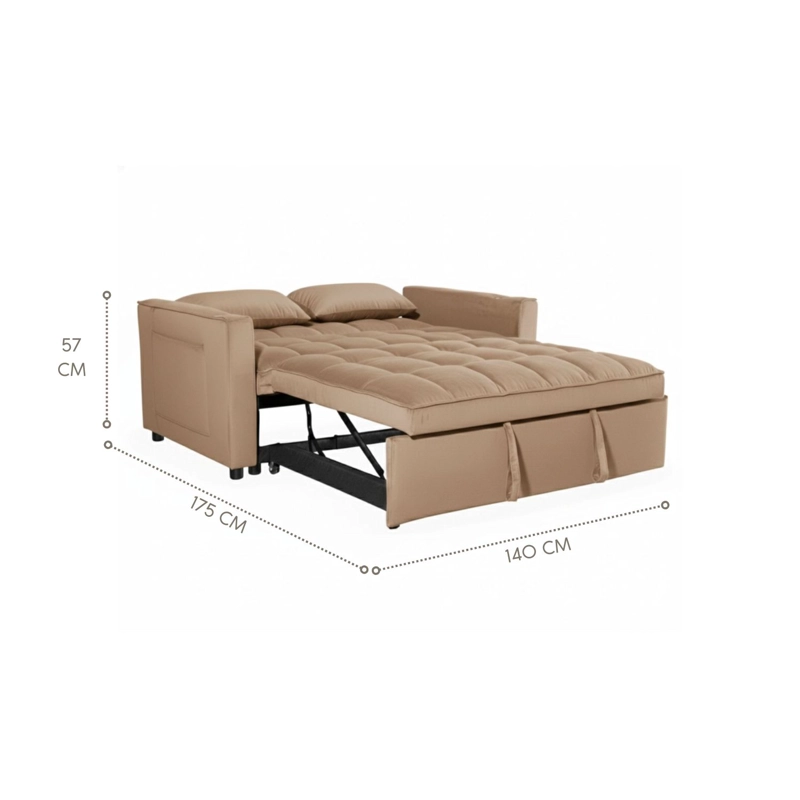 SOFA CAMA 2 CUERPOS MODERNO DALLAS CAFE - 9