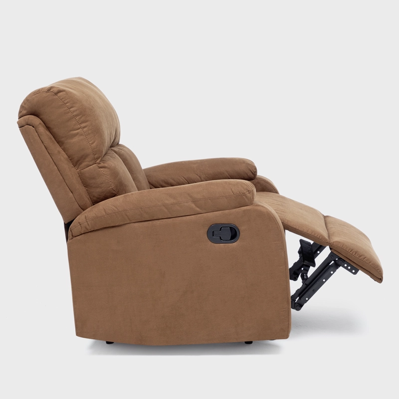 LIVING RECLINABLE SOFA 3 CUERPOS - MATHEUS CAFE   + 2 BERGERS + MESA DE CENTRO MODERNA MARMOL BLANCA - 3