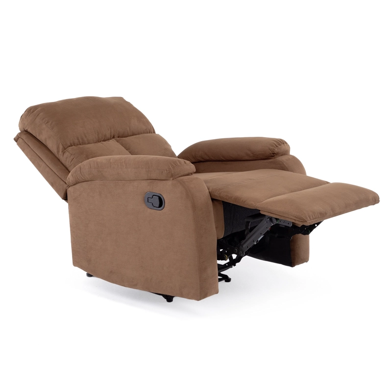 LIVING RECLINABLE SOFA 3 CUERPOS - MATHEUS CAFE   + 2 BERGERS + MESA DE CENTRO MODERNA MARMOL BLANCA - 4