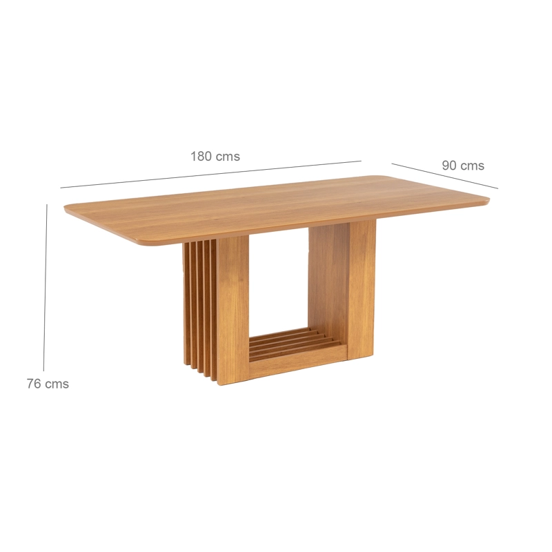 JUEGO DE COMEDOR ELEGANTE MADERA RECTANGULAR 8 SILLAS ARIELA CAFE - 9