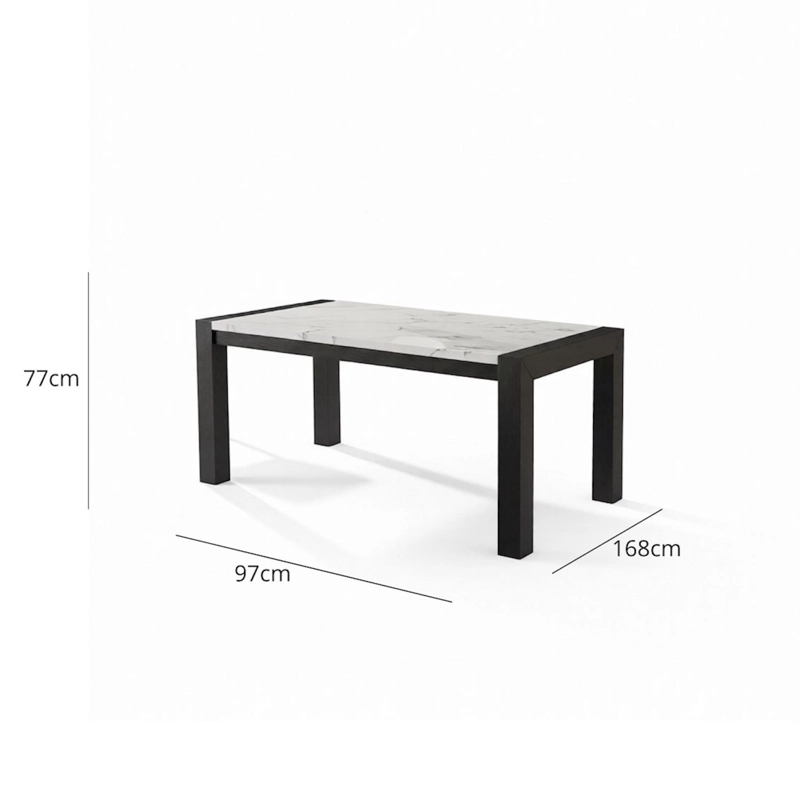 JUEGO DE COMEDOR 8 SILLAS MODERNO BELICE BLANCO - 3