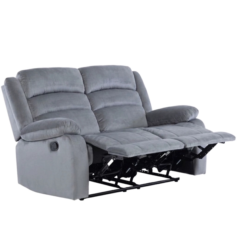 SOFA 2 CUERPOS RECLINABLE GRIS MODERNO NEW MARTELL - 5