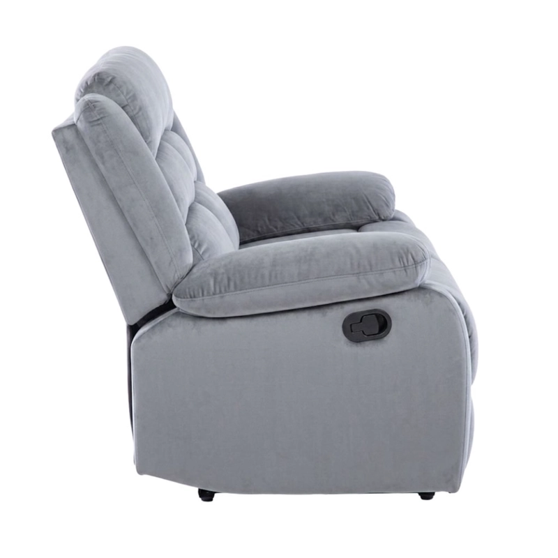 SOFA 2 CUERPOS RECLINABLE GRIS MODERNO NEW MARTELL - 6