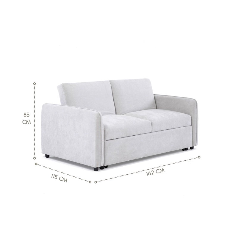 SOFA CAMA 2 CUERPOS MODERNO NEW DALLAS BEIGE - 3