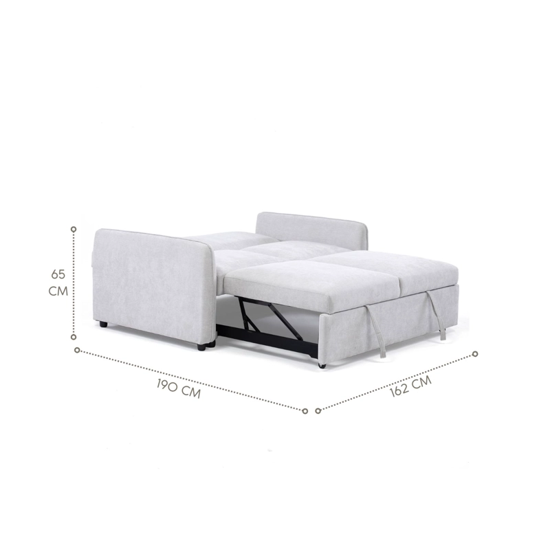 SOFA CAMA 2 CUERPOS MODERNO NEW DALLAS BEIGE - 5