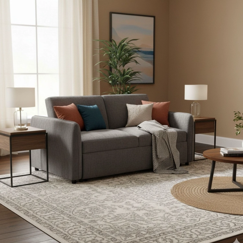 SOFA CAMA 2 CUERPOS MODERNO NEW DALLAS GRIS - 2