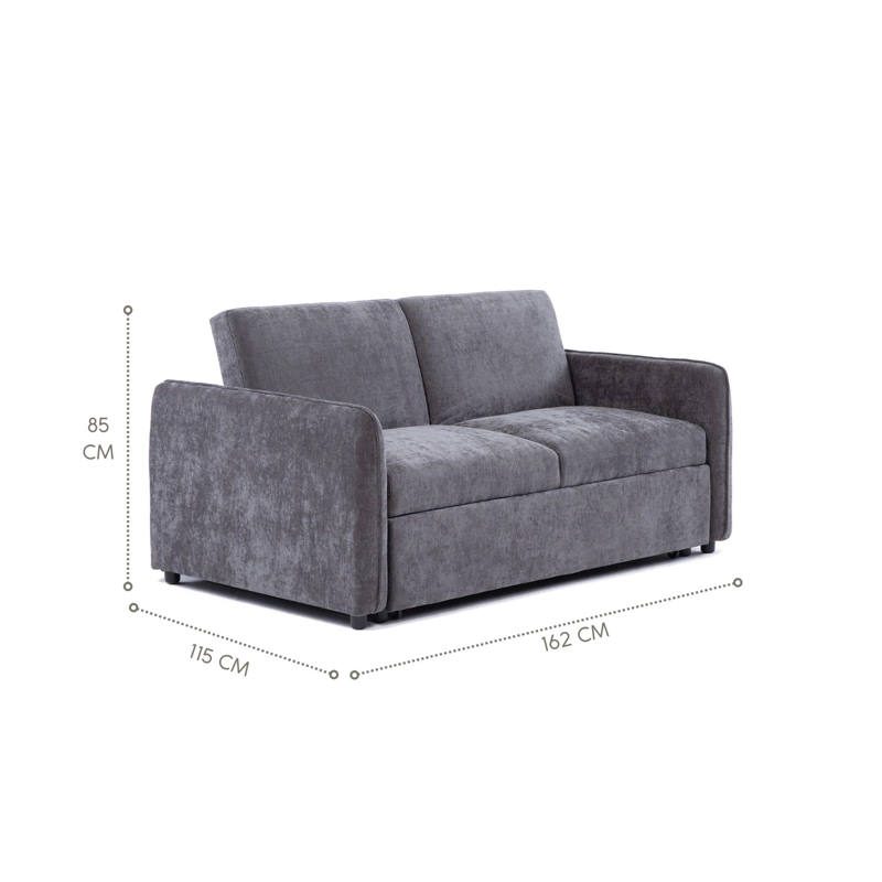 SOFA CAMA 2 CUERPOS MODERNO NEW DALLAS GRIS - 3