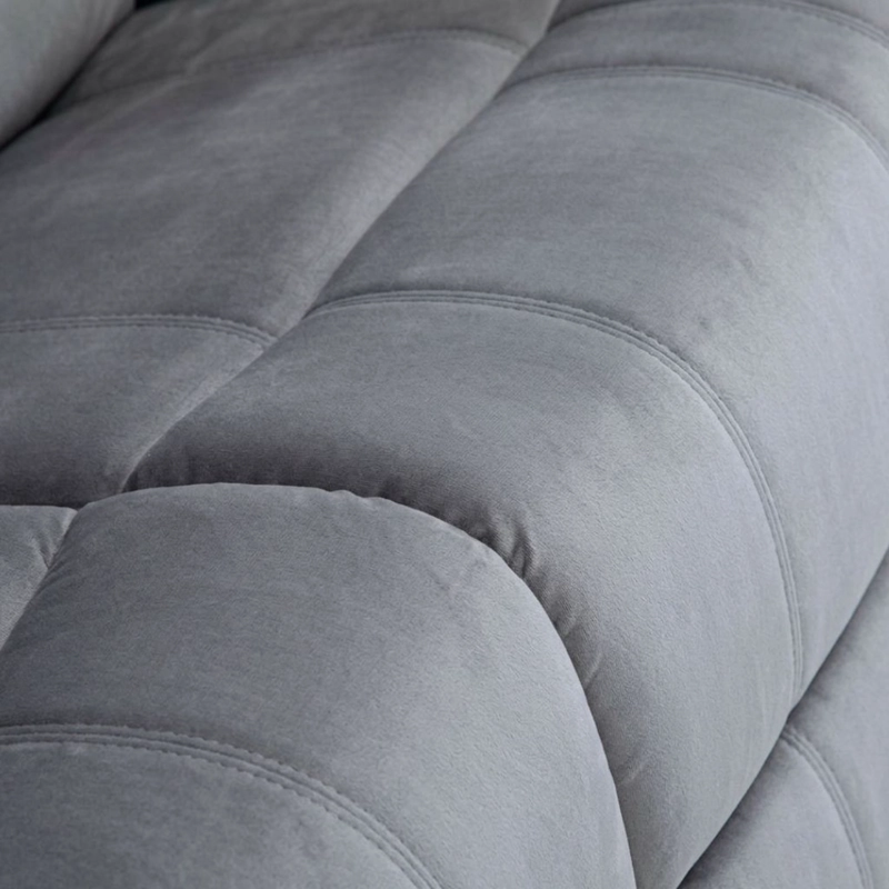 LIVING SOFA 3 CUERPOS  + SOFA 2 CUERPOS RECLINABLES MODERNO NEW MARTELL GRIS - 7