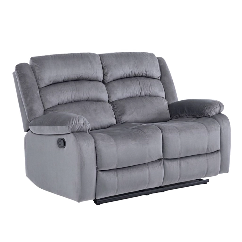 LIVING SOFA 3 CUERPOS  + SOFA 2 CUERPOS RECLINABLES MODERNO NEW MARTELL GRIS - 8