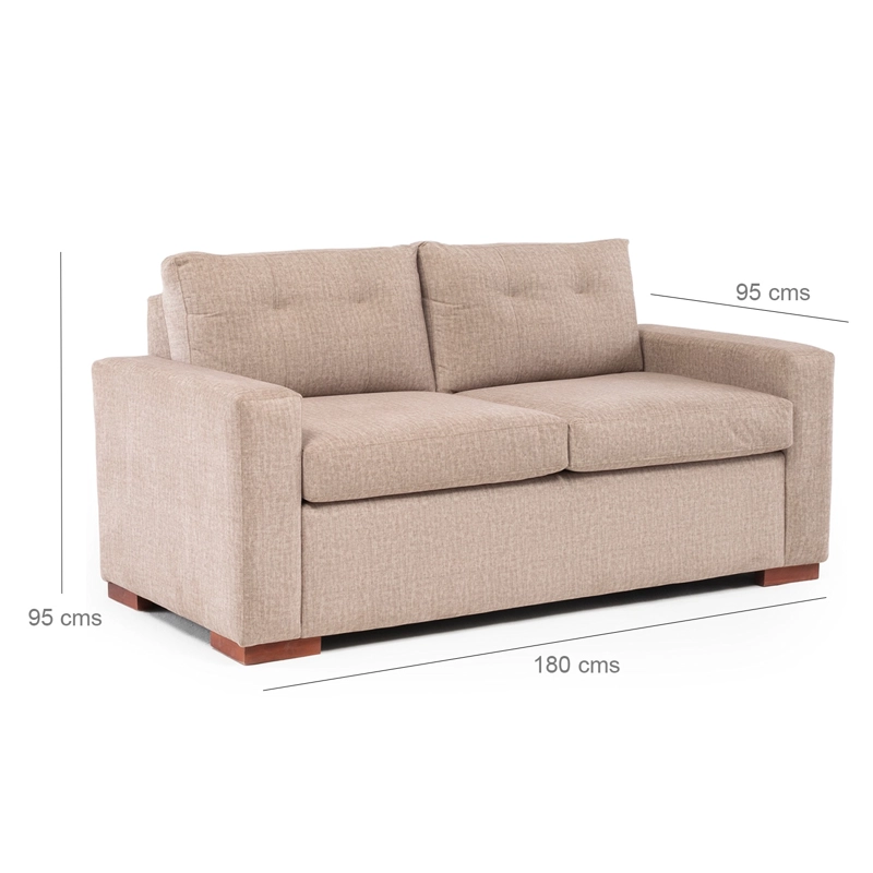SOFA 2 CUERPOS ELEGANTE BEIGE GALENA - 3
