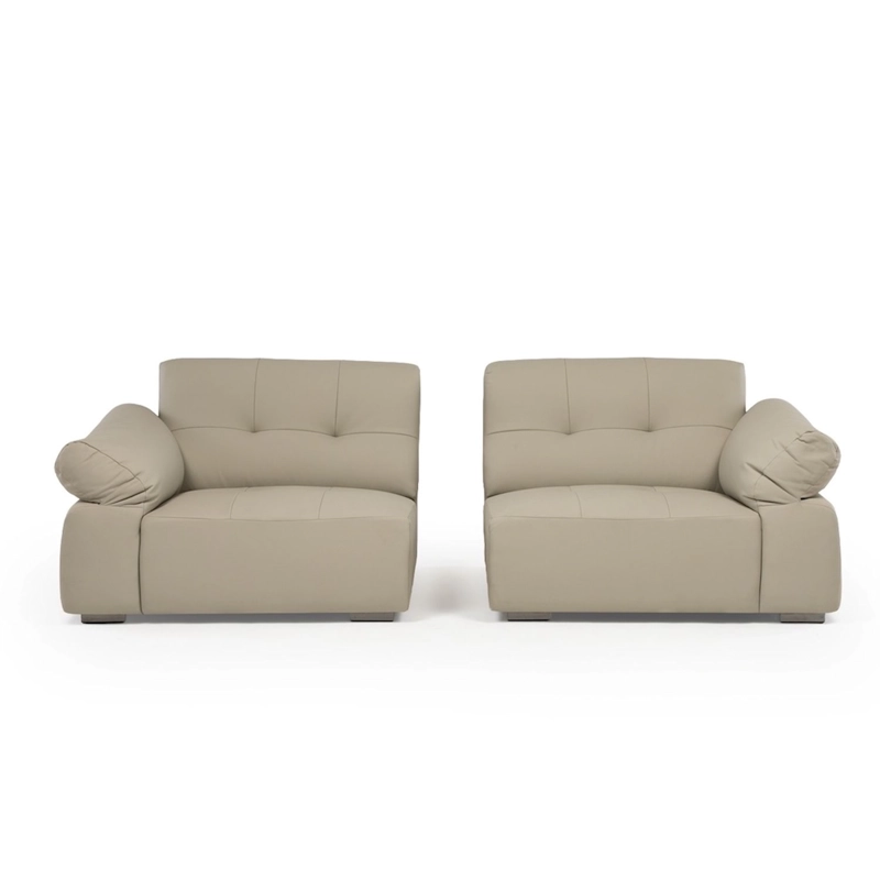 SOFA MODULAR PARA LIVING 5 PERSONAS CLASICO GE NOVA CREMA - 3