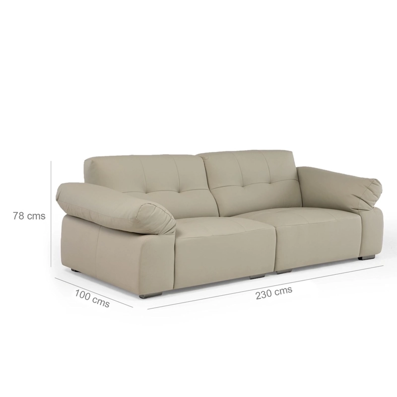 SOFA MODULAR PARA LIVING 5 PERSONAS CLASICO GE NOVA CREMA - 4