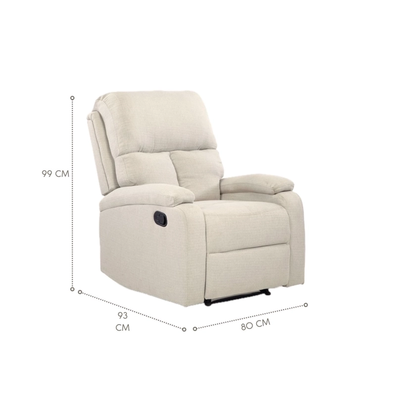 BERGER RECLINABLE MODERNO MATHEUS BEIGE - 3