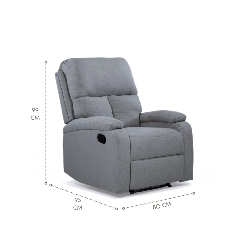 BERGER RECLINABLE MODERNO MATHEUS GRIS - 3