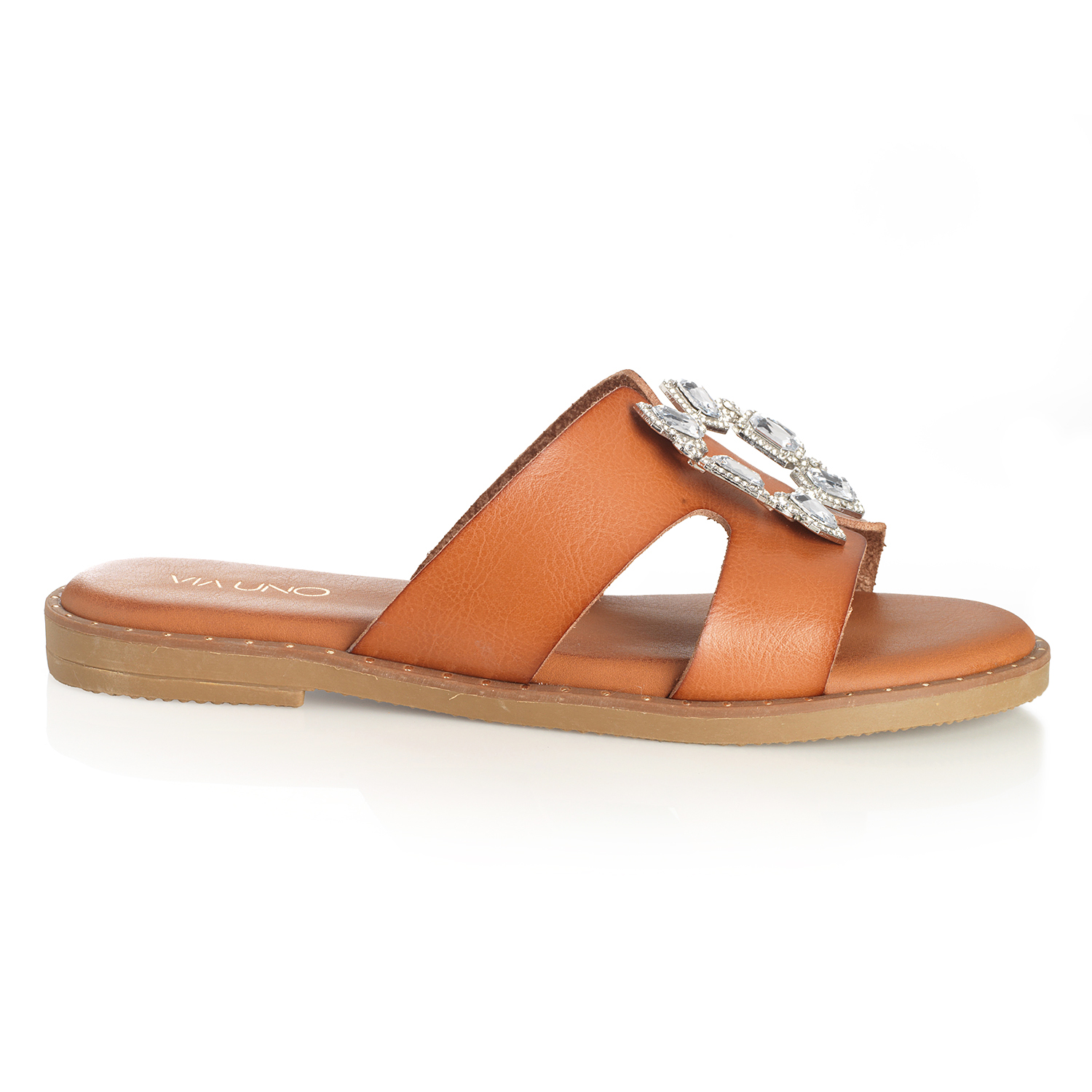SANDALIA MUJER VIA UNO CAMEL 22601627 - 1